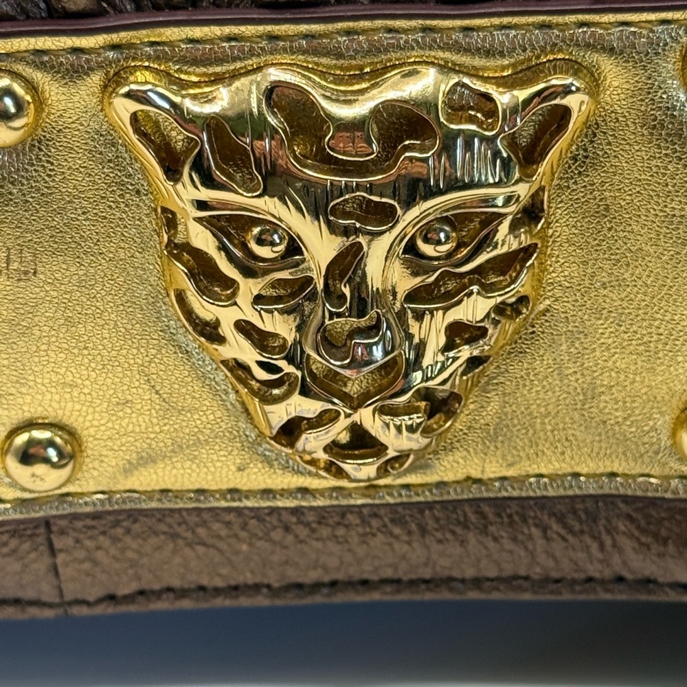 SharifSharif Rare Brown Metallic Jaguar Crossbody LIKE NEW - Picture 8 of 16